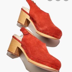 NIB - Madewell - Marlo Shearling Slingback Clogs